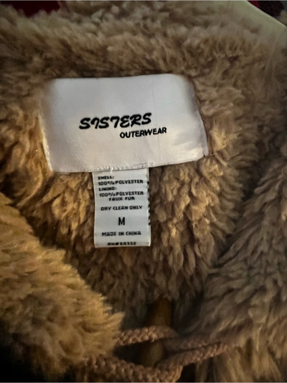 Faux Shearling Toggle Cape Jacket in Camel - Picture 5 of 6